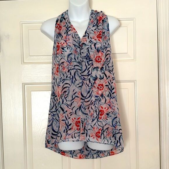 NEW CAbi Sleeveless Floral Print Stem Blouse Size XS - Picture 2 of 10